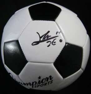 Signed Messi soccer ball that cost $600 via Memorabilia center